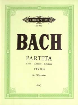Illustration de Partita BWV 1013 en la m - éd. Peters