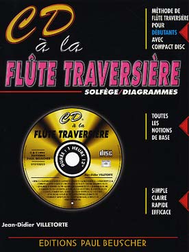 Illustration de CD à la flûte traversière : méthode pour débutants avec CD