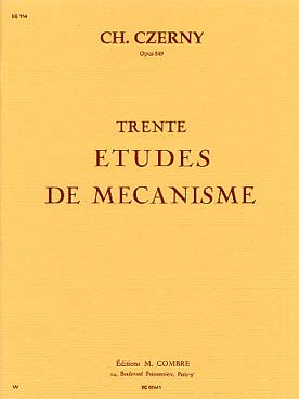 Illustration czerny op. 849 etudes de mecanisme