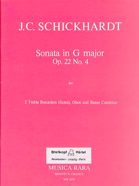 Illustration schickhardt sonate op. 22 n° 4 sol maj