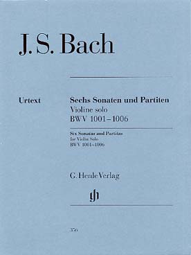 Illustration de 6 Sonates et Partitas BWV 1001 à 1006 - éd. Henle
