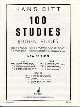 Illustration de Études op. 32 (éd. Schott) - Vol. 2 : 20 études de 2e à 5e position