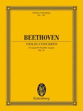 Illustration de Concerto pour violon op. 61 en ré M - éd. Eulenburg