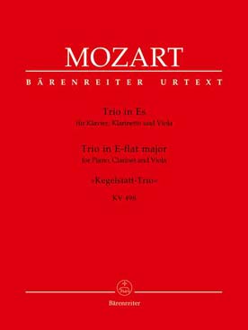 Illustration de Trio K 498 en mi b M "Les quilles" pour clarinette ou violon, alto et piano - éd. Bärenreiter