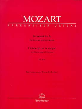 Illustration de Concerto N° 12 K 414 en la M pour piano, 2 hautbois, 2 cors et cordes, réd. 2 pianos