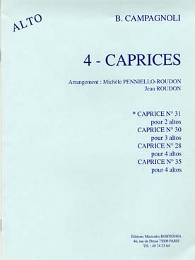 Illustration de 4 Caprices op. 22 - Caprice N° 31 pour 2 altos