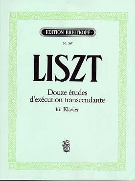 Illustration de 12 Études d'exécution transcendante - éd. Breitkopf