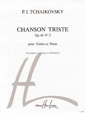 Illustration de Chanson triste op. 40/2 (tr. Gonzales)