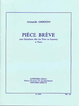 Illustration ghidoni piece breve (alto ou tenor)