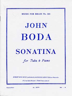 Illustration de Sonatine pour tuba, trombone basse en ut ou saxhorn basse si b et piano