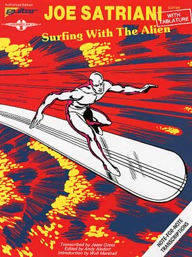 Illustration de Surfing with the Alien (guitare tablature) : 10 airs, 79 pages
