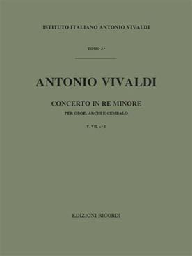 Illustration de Concerto RV 454 op. 8/9 F VII/1 en ré m pour hautbois, cordes et clavecin