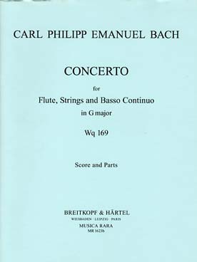 Illustration bach cpe concerto wq 169 sol maj flute