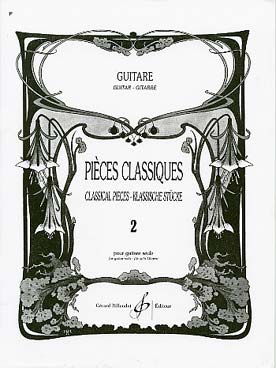 Illustration de PIÈCES CLASSIQUES pour guitare choisies et révisées par Louis Lautrec - Vol. 2 : assez facile