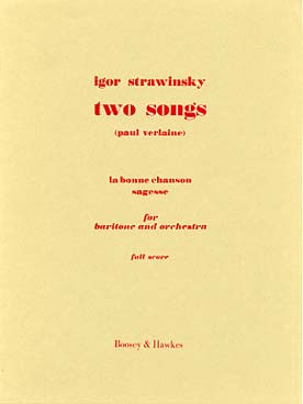 Illustration de 2 Songs (Paul Verlaine) pour baryton et orchestre