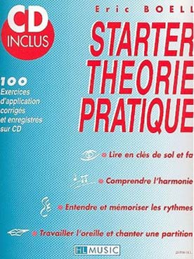 Illustration de Starter Théorie pratique avec CD : Lire en clé de sol et de fa, comprendre l'harmonie, entendre et mémoriser les rythmes, travailler l'oreille et chanter