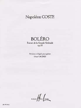 Illustration coste bolero extrait serenade op. 30