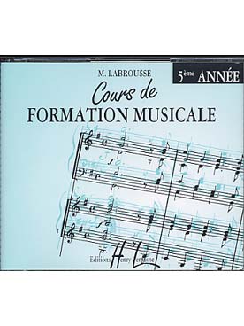 Illustration de Cours de formation musicale : lecture de notes et de rythmes, dictées, chant, exercices pratiques et théoriques - Double CD du Vol. 5