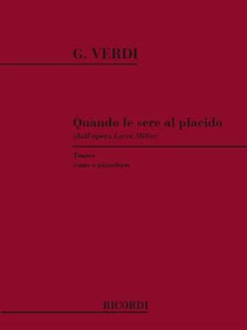 Illustration de Luisa Miller Acte 2 : Quando le sere al placido Ténor et piano