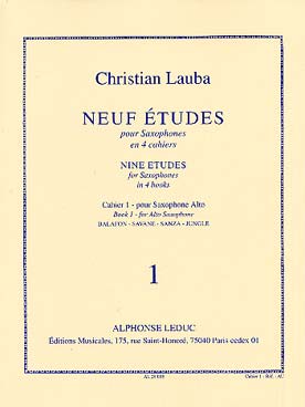 Illustration de 9 Études - Vol. 1 : saxophone alto