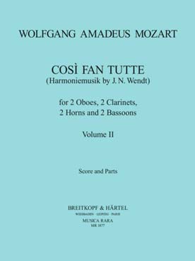 Illustration de Cosi fan tutte Vol. 2 pour 2 hautbois, 2 clarinettes, 2 bassons et 2 cors