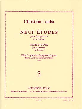 Illustration de 9 Études - Vol. 3 : 2 saxophones soprano