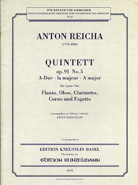 Illustration de Quintette op. 91 N° 5 en la M