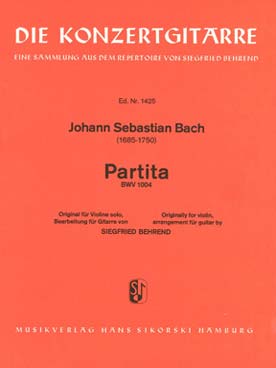 Illustration bach js partita bwv 1004