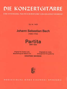 Illustration de Partita BWV 1004 (tr. Behrend)