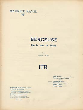 Illustration de Berceuse sur le nom de Fauré