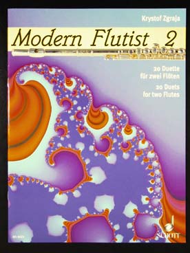 Illustration modern flutist 2 : 20 duos