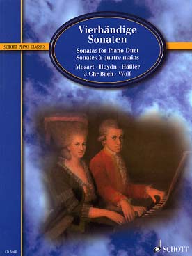 Illustration de SONATES A QUATRE MAINS : Mozart, Haydn, Hässler, J.C. Bach, Wolf
