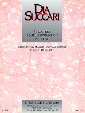 Illustration de Dictées pour la formation auditive Cahier de l'élève et corrigé - 1er cycle D 2