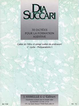 Illustration de Dictées pour la formation auditive Cahier de l'élève et corrigé - 1er cycle P 1