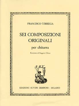 Illustration de 6 Compositions originales (Chiesa) : Estudio en forma de minuetto, Minuetto,  Maria, Estudio de vélocidad, Récuerdos de la Alhambra, Capricho arabe