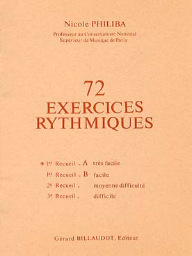 Illustration philiba 72 exercices rythmiques vol. 1 a