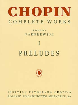 Illustration de Œuvres complètes (rév. Paderewski) - Vol. 1 : Préludes