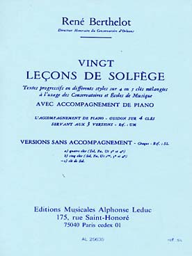 Illustration de 20 Leçons de solfège