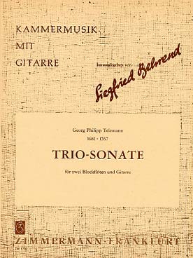 Illustration telemann trio sonate 2 flutes et guitare