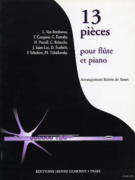 Illustration de 13 PIÈCES arrangées par Robin de Smet Beethoven, Campion, Farnaby, Purcell, Reinecke, St Luc, Scarlatti, Schubert, Tchaïkovsky