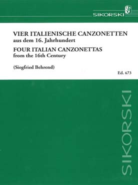 Illustration de 4 Chansons italiennes du 16e siècle