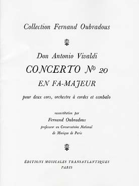 Illustration vivaldi concerto n° 2o fa m oubradous