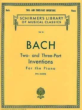 Illustration de Inventions à 2 et 3 voix BWV 772-801 - éd. Schirmer
