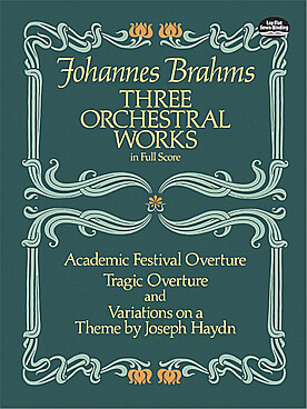 Illustration de 3 orchestral works : Academic fastival  overture, Tragic overture, Variations on a theme by Haydn