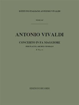 Illustration de Concerto F VI/1 op. 10 N° 5 RV 442 en fa M pour flûte à bec, cordes et basse continue