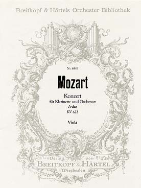 Illustration de Concerto pour clarinette en la M K 622 Alto