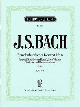 Illustration bach js concerto brandebourgeois n° 4