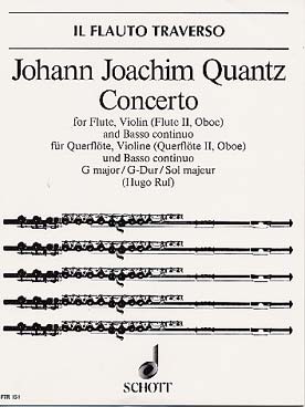 Illustration quantz concerto pour flute, violon et bc