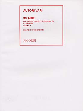 Illustration de ARIE ANTICHE (sél. et rév. Parisotti) - Vol. 1 : 30 arie