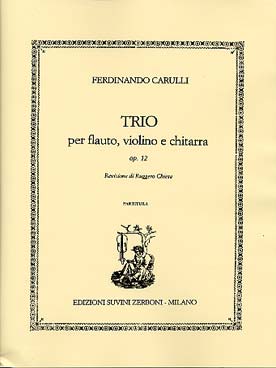 Illustration de Trio op. 12 pour flûte, violon et  guitare